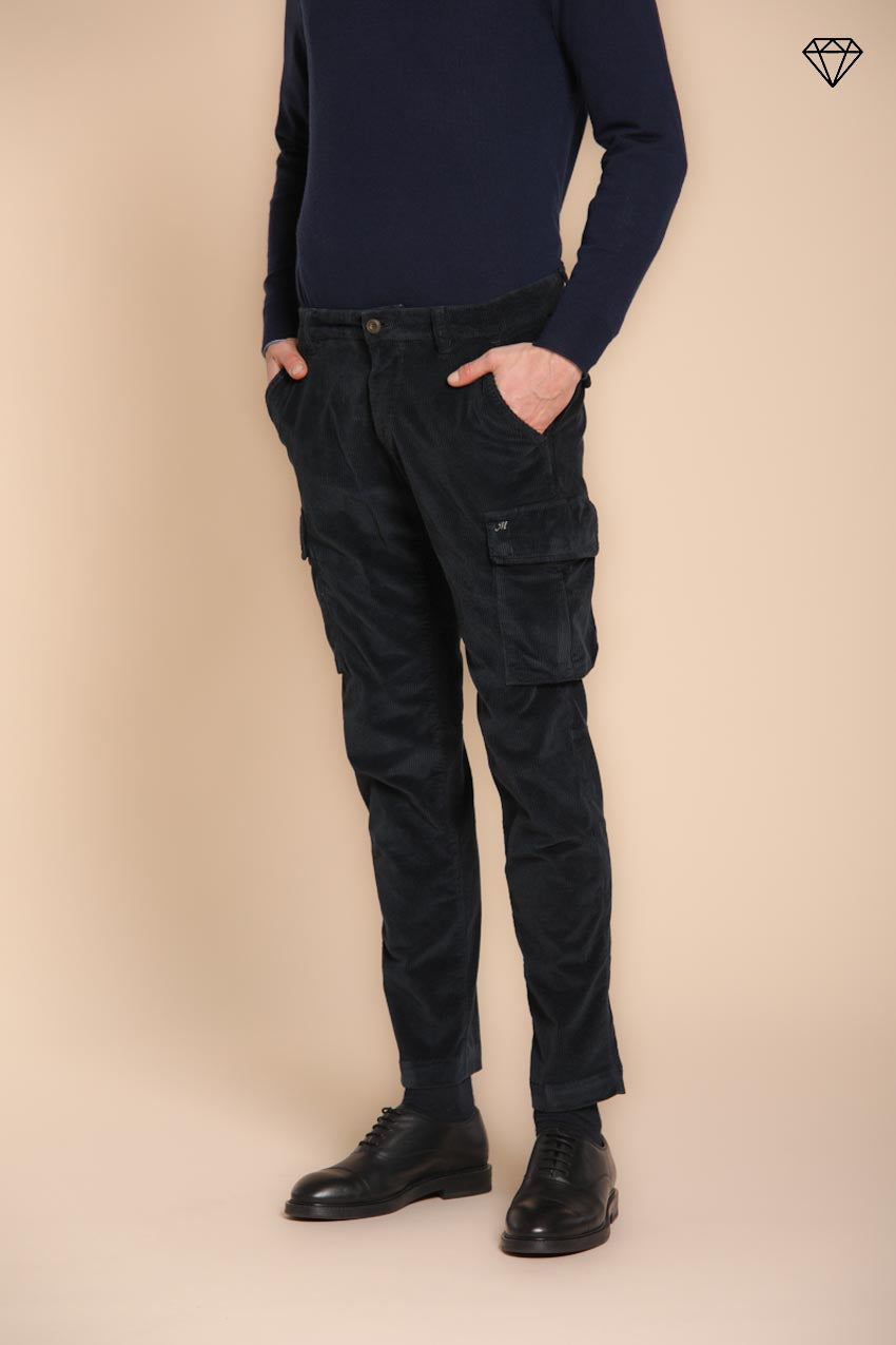 Foto 1 Chile pantalone cargo uomo in velluto 500 righe extra slim fit ①