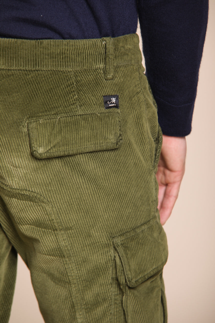Chile men's cargo trousers in 500-wale corduroy extra slim fit ①
