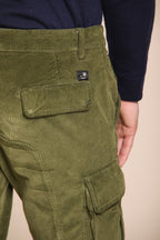 Chile men's cargo trousers in 500-wale corduroy extra slim fit ①