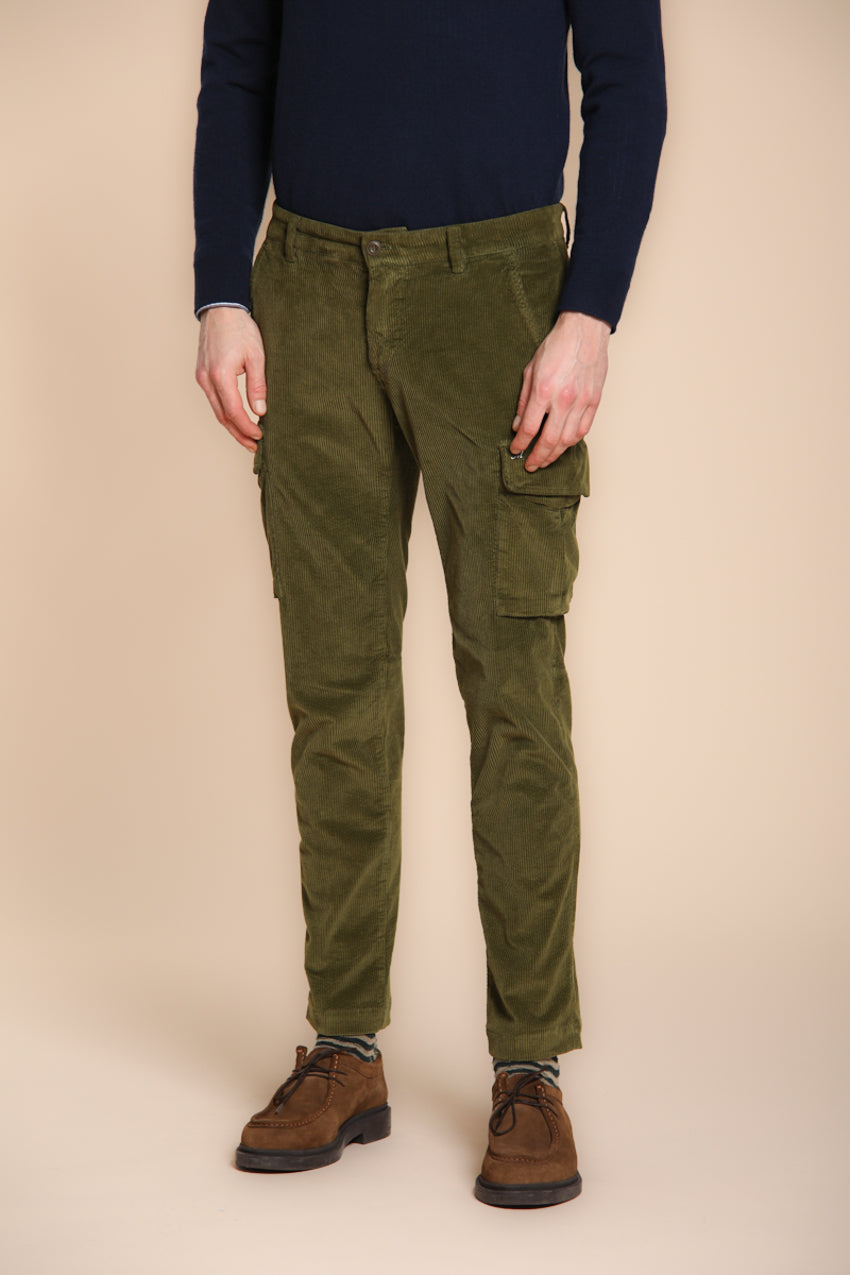 Chile men's cargo trousers in 500-wale corduroy extra slim fit ①