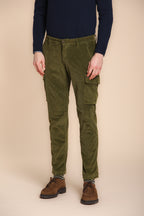 Chile men's cargo trousers in 500-wale corduroy extra slim fit ①