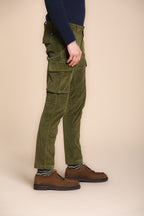 Chile men's cargo trousers in 500-wale corduroy extra slim fit ①