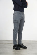 Chile men's cargo pants in stretch gabardine, extra slim fit ①