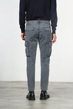 Chile men's cargo pants in stretch gabardine, extra slim fit ①