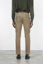 Chile pantalone cargo uomo in gabardina stretch extra slim fit ①