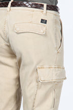 Chile pantalone cargo uomo in gabardina stretch extra slim fit ①