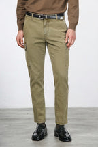 Chile pantalone cargo uomo in gabardina stretch extra slim fit ①