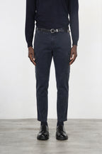 Chile pantalone cargo uomo in gabardina stretch extra slim fit ①