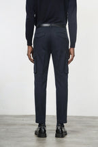 Chile pantalone cargo uomo in gabardina stretch extra slim fit ①