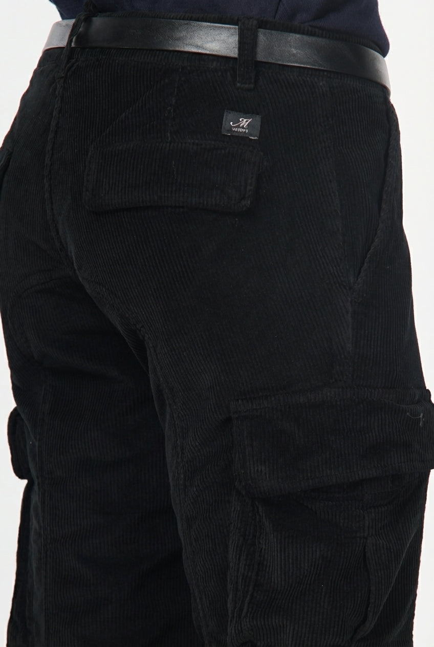 Chile pantalone cargo uomo in velluto 500 righe extra slim fit ①