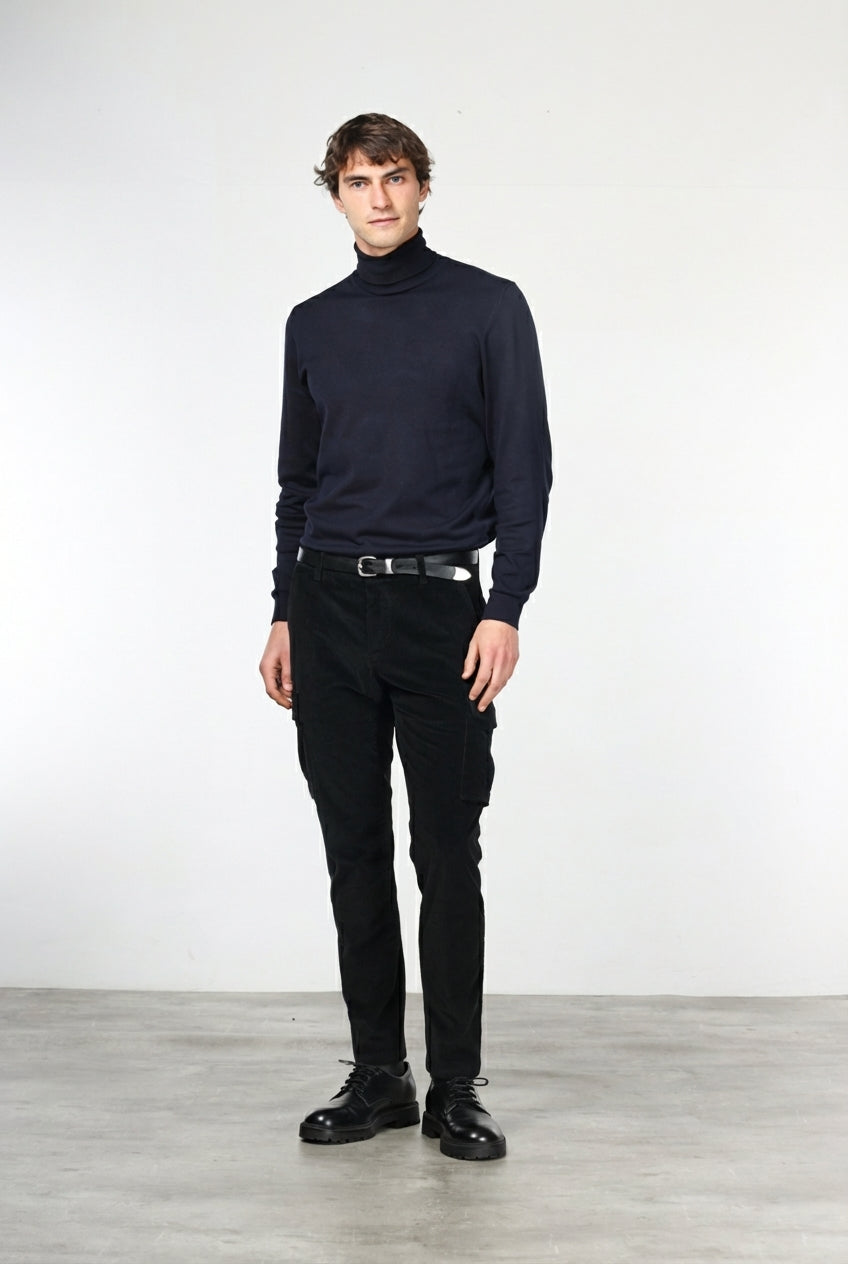 Chile pantalone cargo uomo in velluto 500 righe extra slim fit ①
