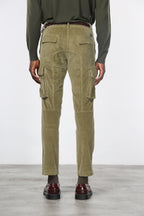 Chile pantalone cargo uomo in velluto 500 righe extra slim fit ①
