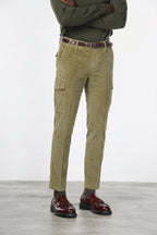 Chile pantalone cargo uomo in velluto 500 righe extra slim fit ①