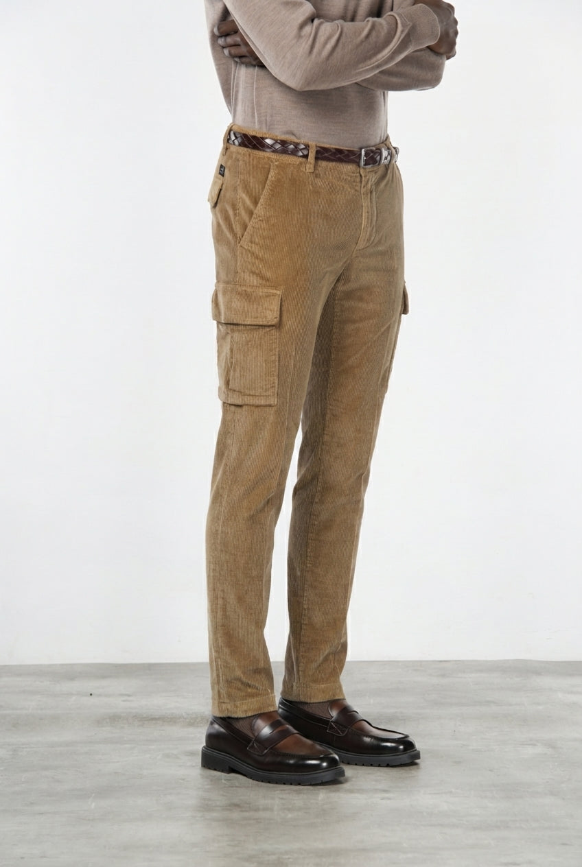  Chile Cargo-Hose Herren aus Cord mit 500 Rippen, Extra Slim Fit ①