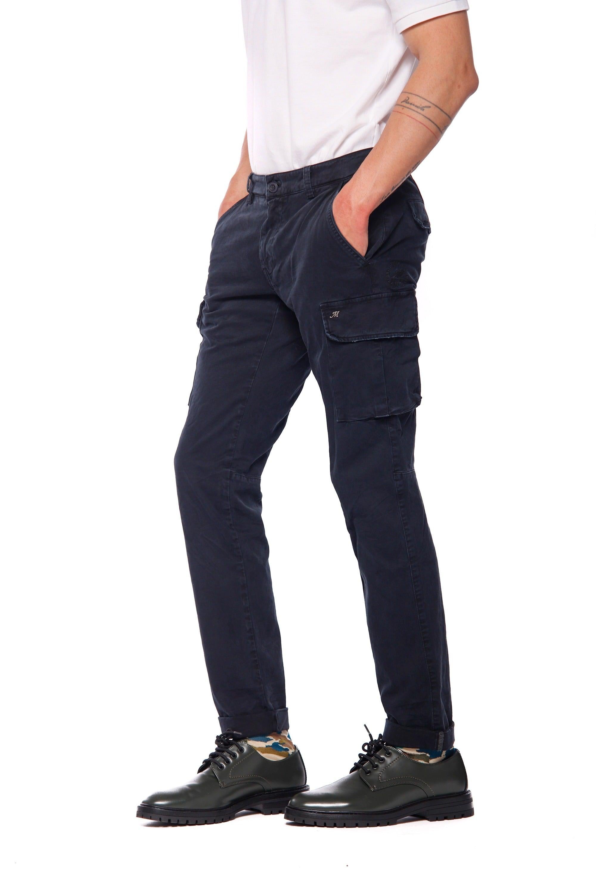 Chile men's cargo pants in gabardine extra slim fit ①