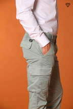 Chile Men's cargo pants in stretch satin Extra Slim Fit ①