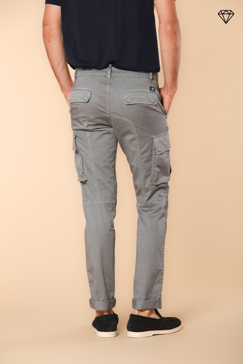 Chile Men's cargo pants in stretch satin Extra Slim Fit ①