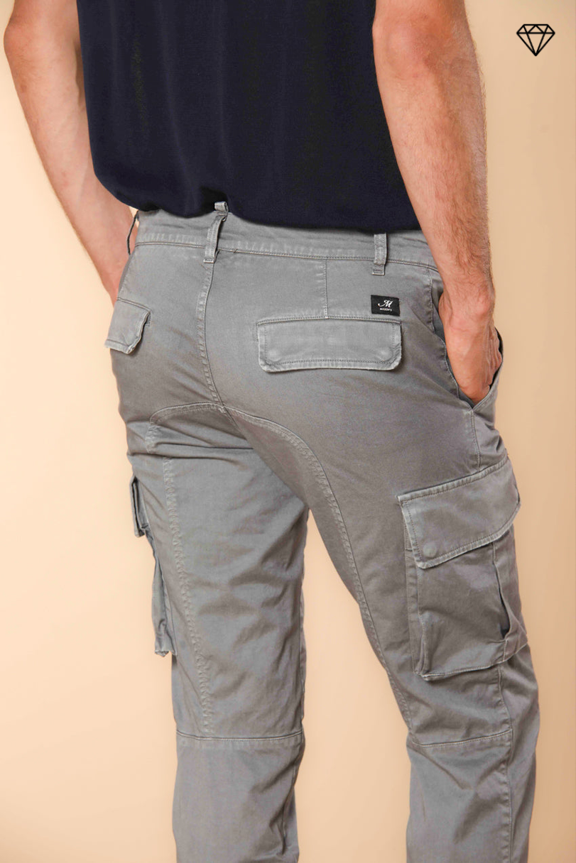 Chile Men's cargo pants in stretch satin Extra Slim Fit ①