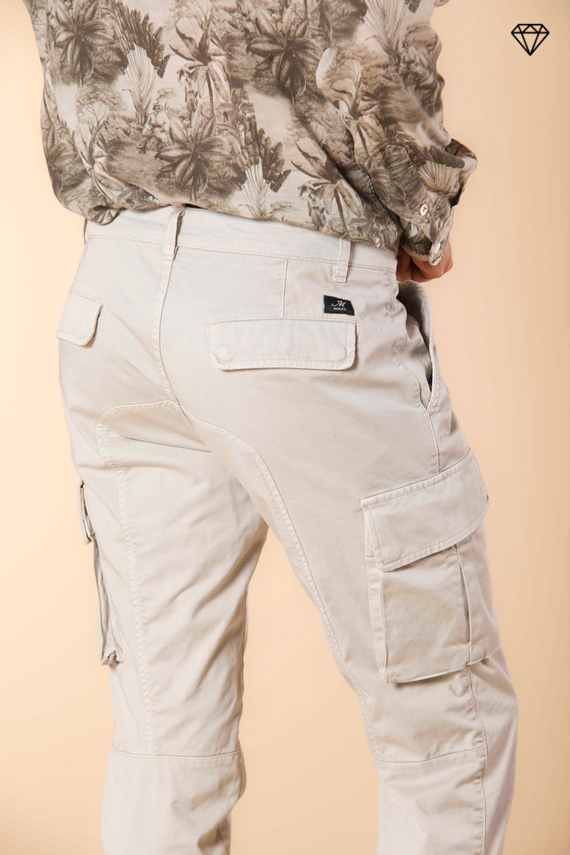 Chile Men's cargo pants in stretch satin Extra Slim Fit ①