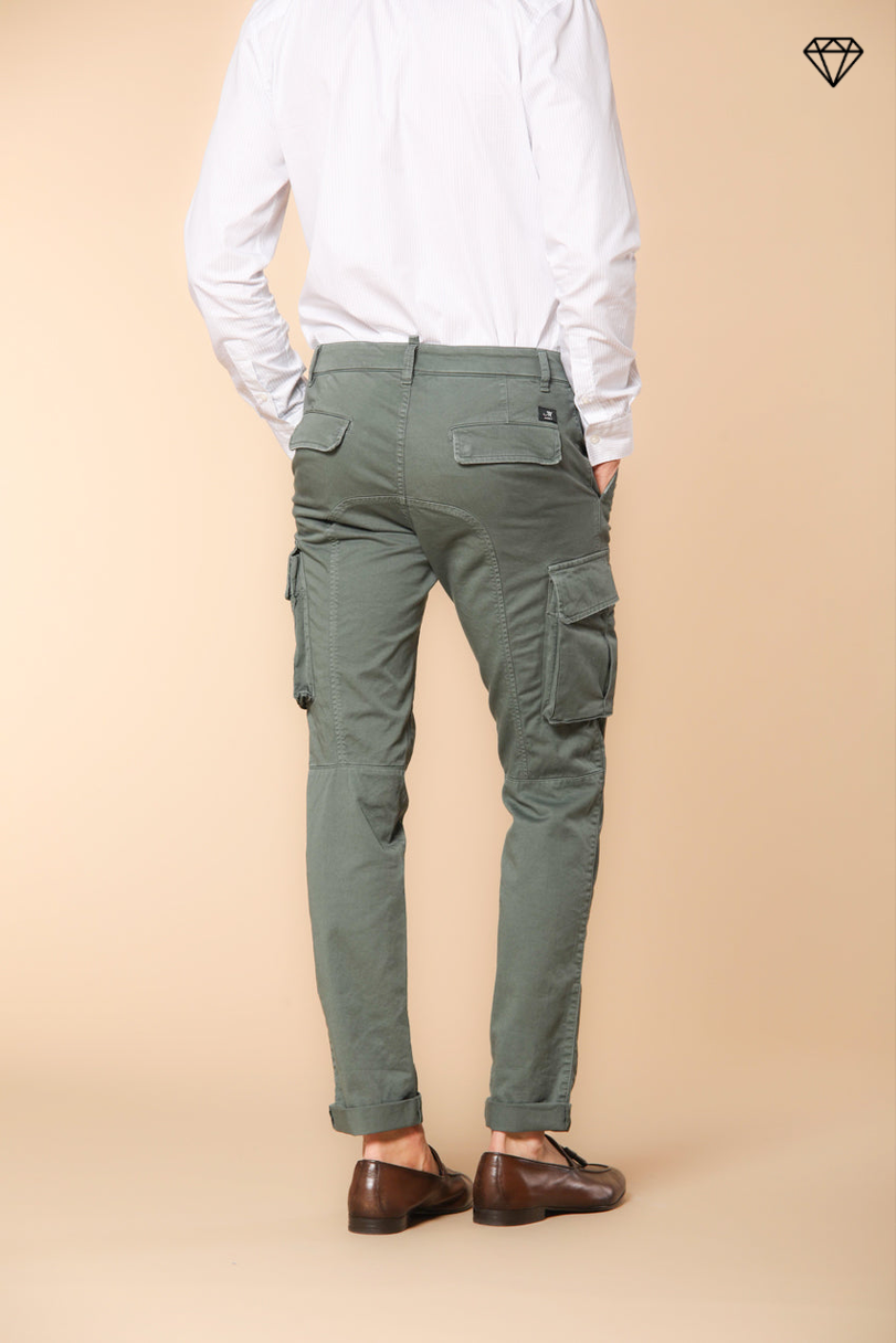 Chile pantalón cargo hombre en satén stretch extra slim fit ①