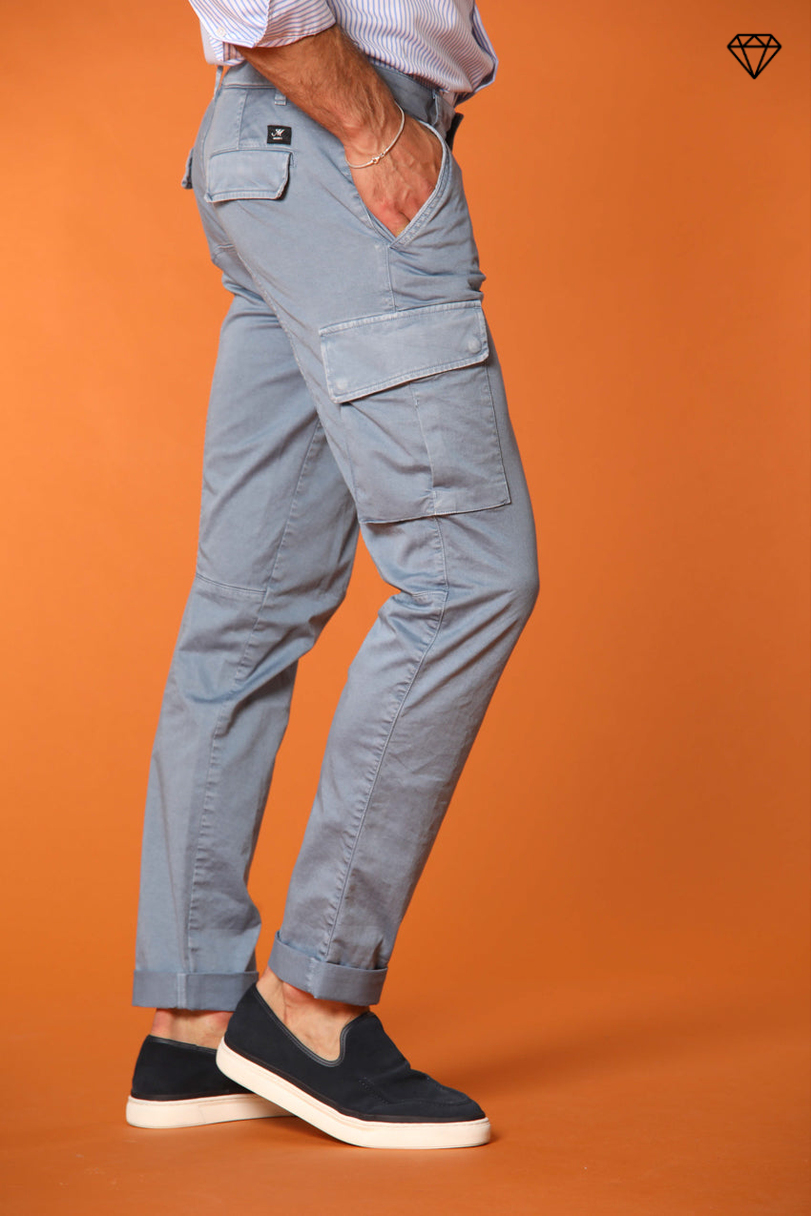 Chile pantalón cargo hombre en satén stretch extra slim fit ①