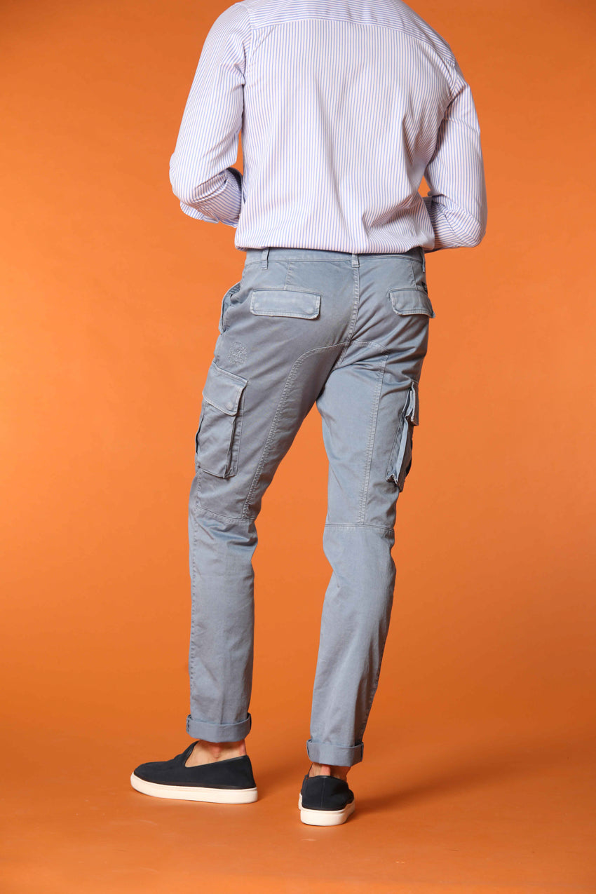 Chile Men's cargo pants in stretch satin Extra Slim Fit ①