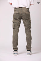 Chile Men's cargo pants in cotton with sand camouflage print Extra-Slim fit ①