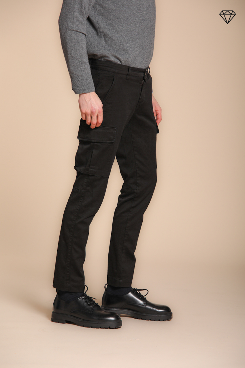 Foto 3 Chile pantalone cargo uomo in gabardina extra slim fit ①