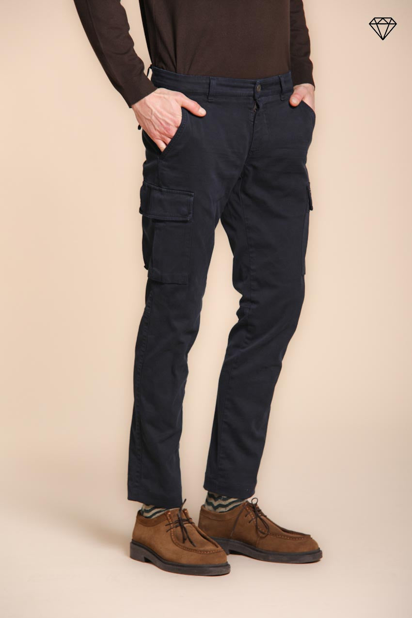 Foto 1 Chile pantalone cargo uomo in gabardina extra slim fit ①