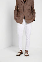 Chile pantalone cargo uomo in raso stretch extra slim fit ①