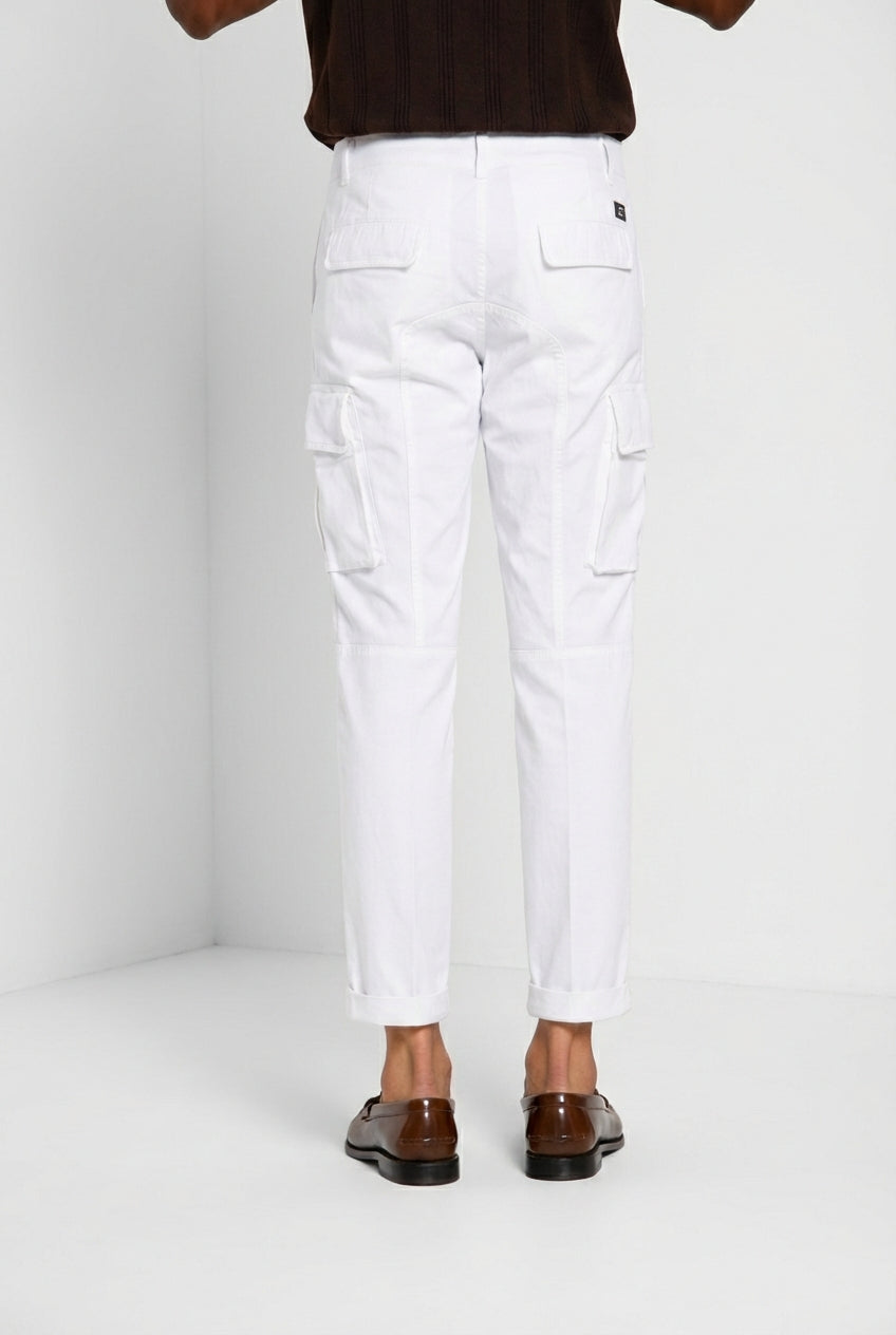 Chile pantalone cargo uomo in raso stretch extra slim fit ①