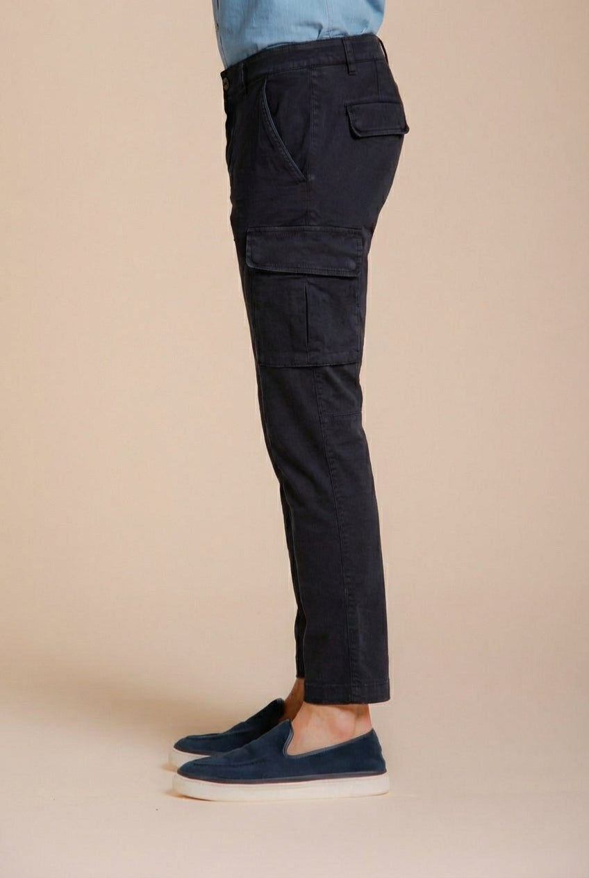 Chile men's cargo pants in stretch satin extra slim fit ①