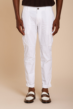 Chile men's cargo pants in stretch satin extra slim fit ①