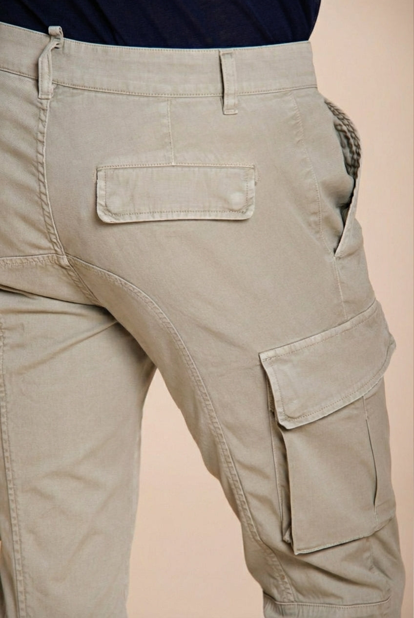 Chile men's cargo pants in stretch satin extra slim fit ①