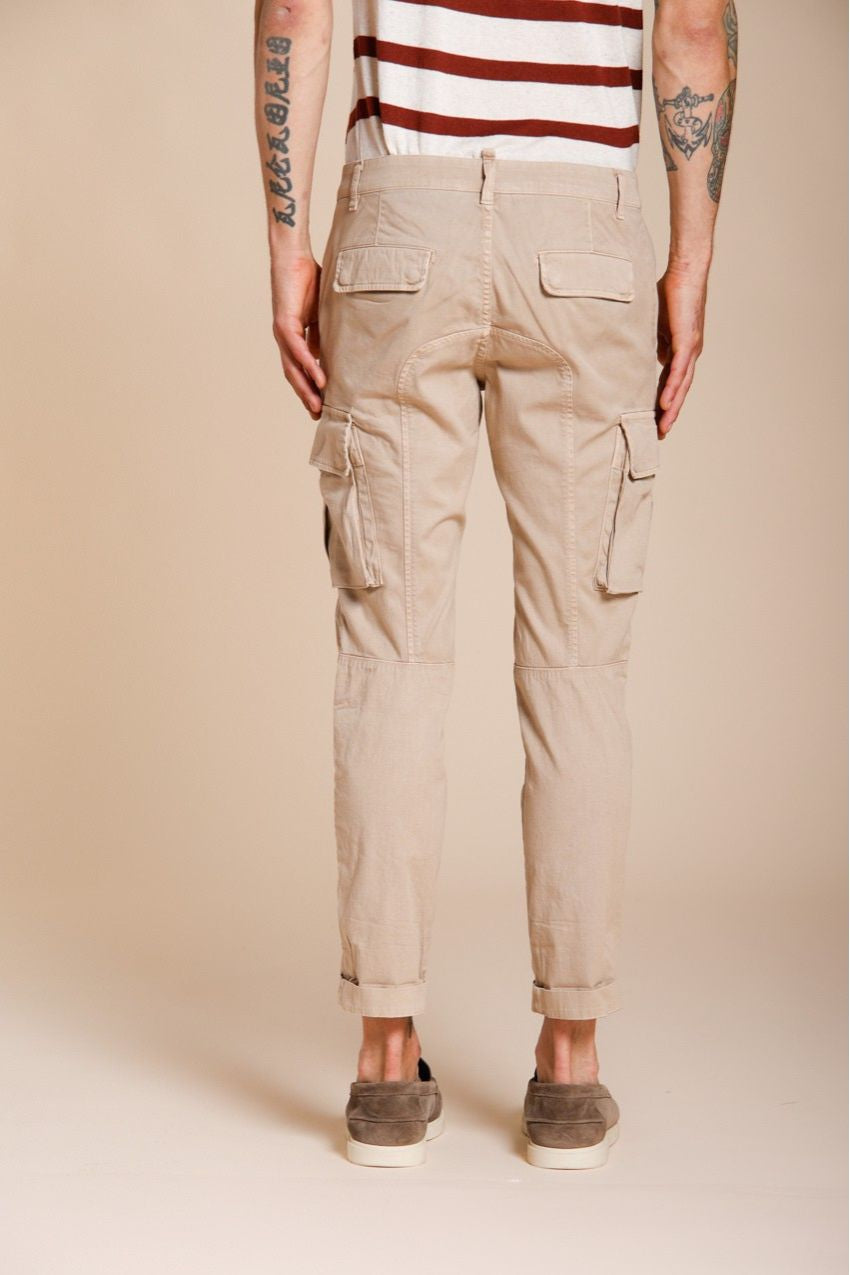 Chile pantalon cargo homme en satin stretch extra slim fit ①