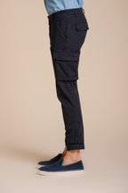 Chile pantalon cargo homme en satin stretch extra slim fit ①