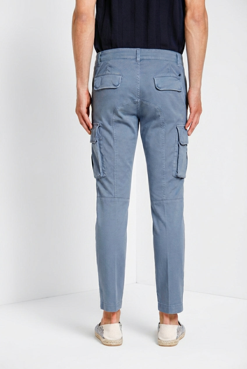 Chile pantalone cargo uomo in raso stretch extra slim fit ①