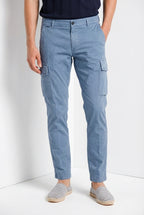 Chile pantalone cargo uomo in raso stretch extra slim fit ①