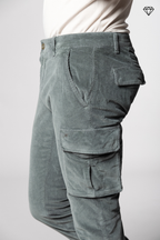 Chile pantalon cargo homme en velours 500 raies extra slim fit ①