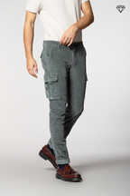 Chile pantalon cargo homme en velours 500 raies extra slim fit ①