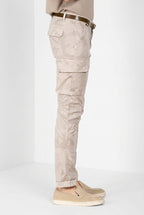 Chile pantalon cargo homme en twill imprimé camouflage extra slim fit ①