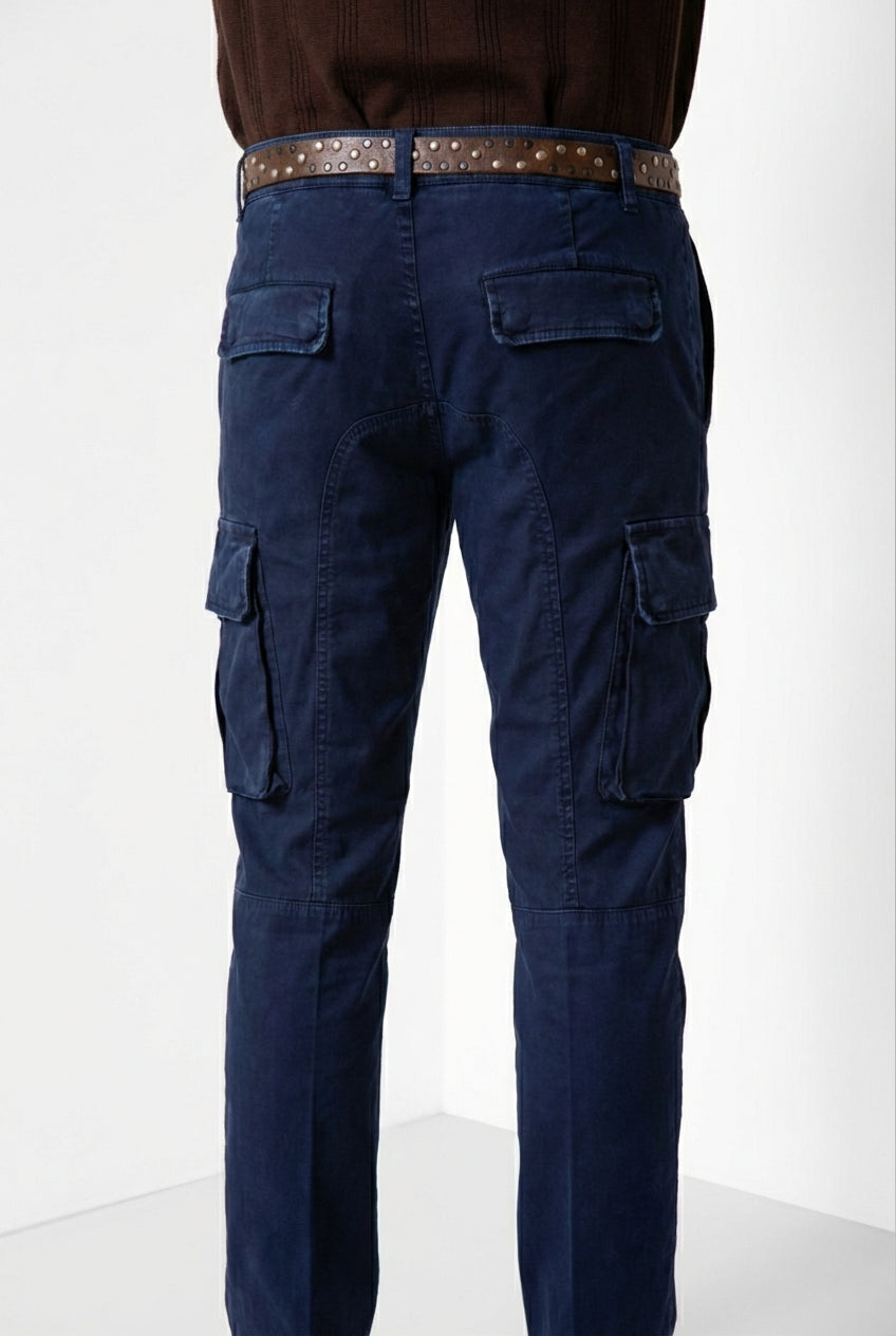 Chile pantalone cargo uomo in raso stretch extra slim fit ①