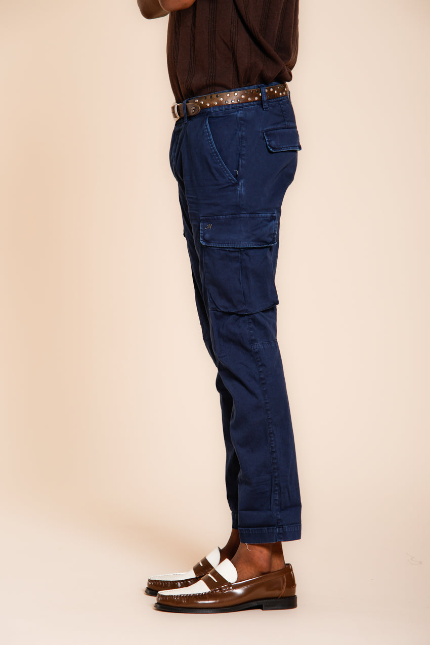 Chile pantalone cargo uomo in raso stretch extra slim fit ①