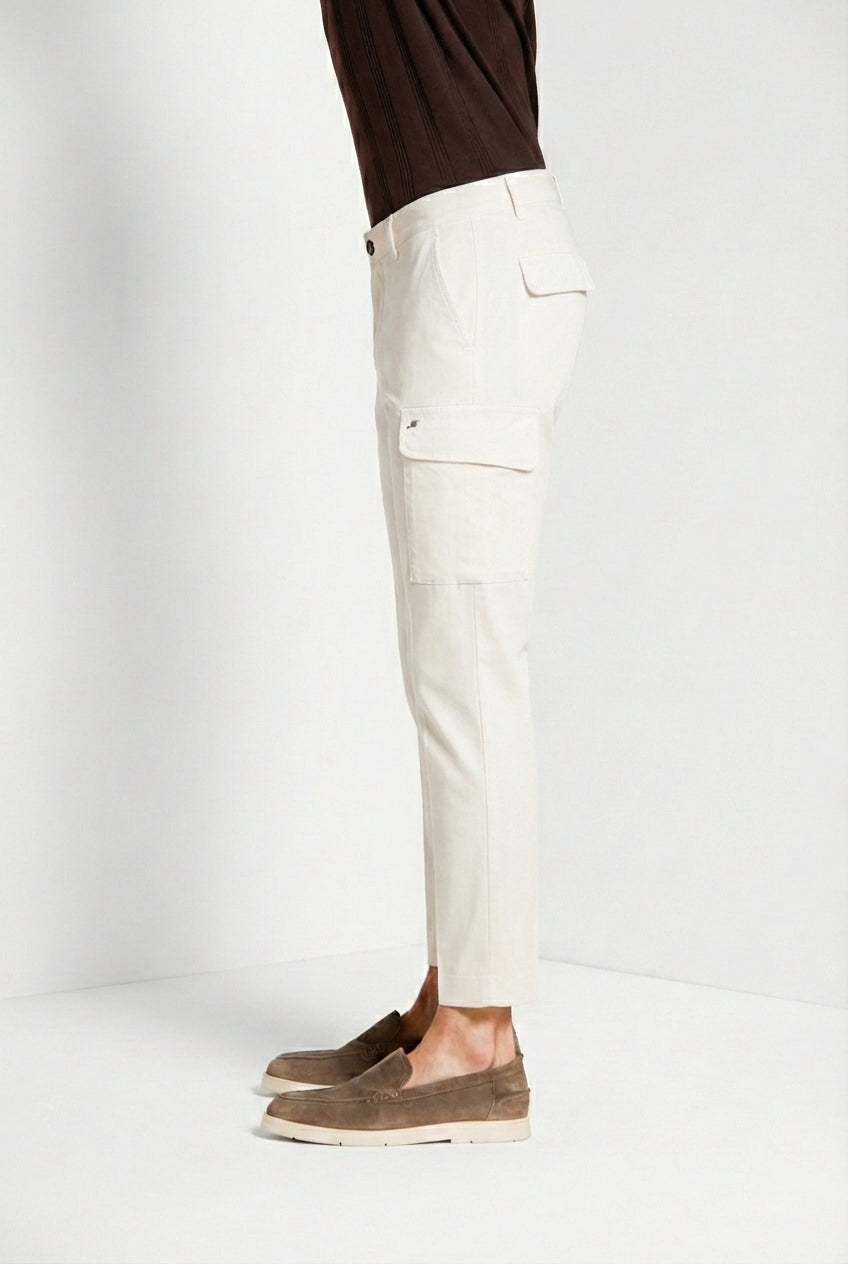 Chile Herren Cargohose aus Stretch-Satin extra slim fit ①