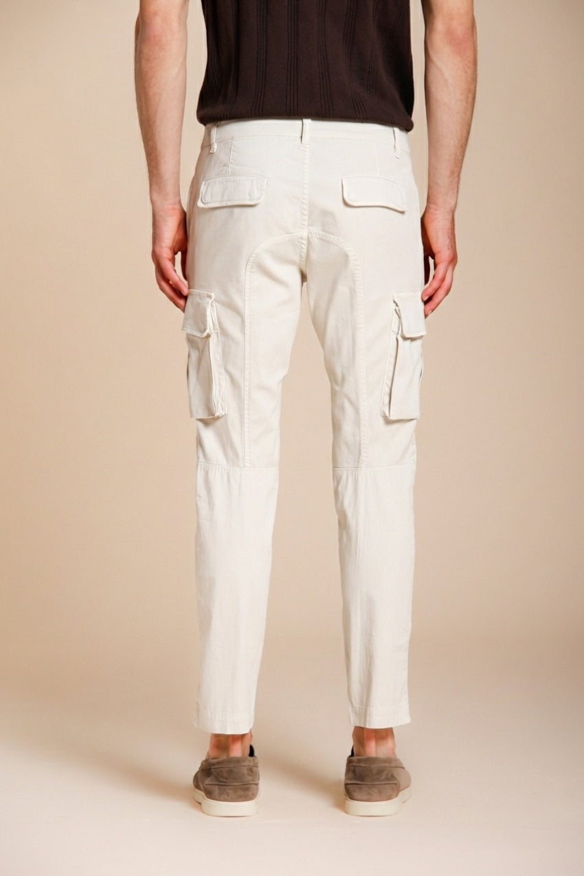 Chile pantalone cargo uomo in raso stretch extra slim fit ①