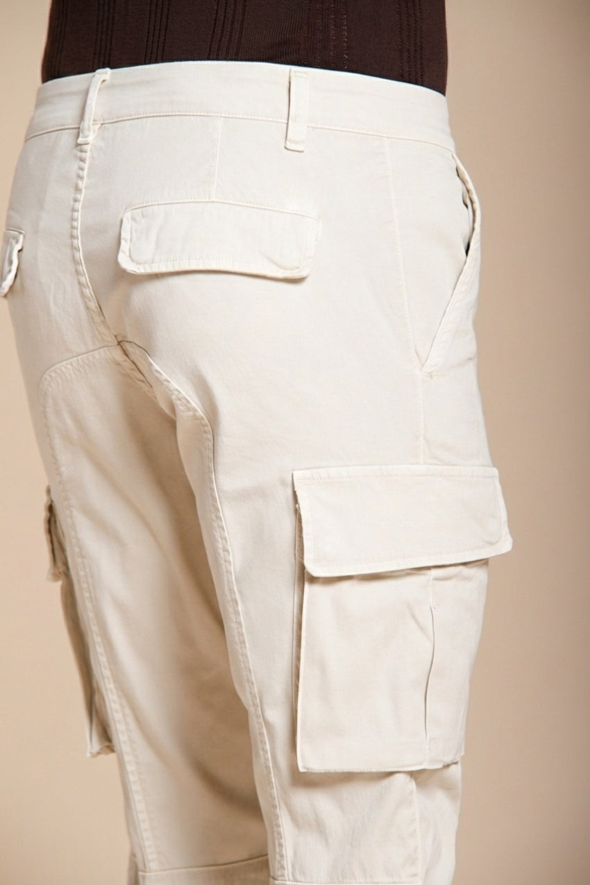 Chile pantalone cargo uomo in raso stretch extra slim fit ①