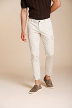 Chile pantalone cargo uomo in raso stretch extra slim fit ①