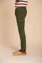 Chile men's cargo pants in stretch satin extra slim fit ①