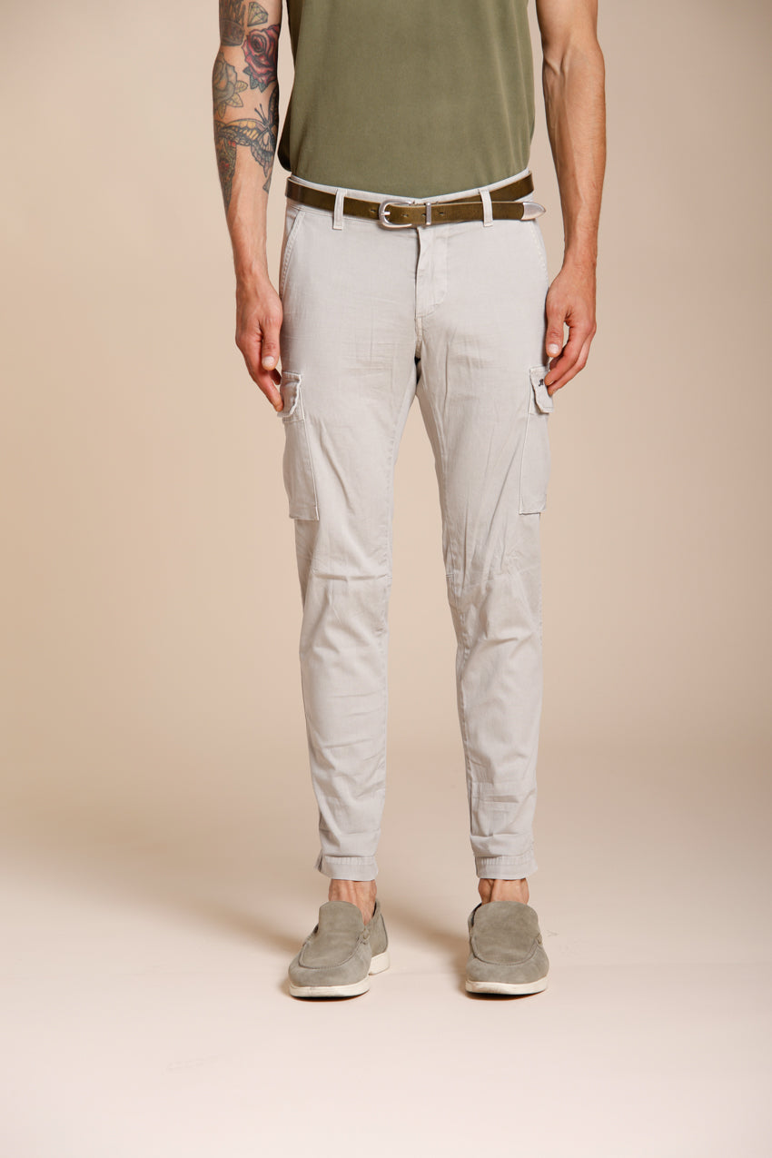 Chile pantalone cargo uomo in raso stretch extra slim fit ①