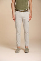 Chile pantalon cargo homme en satin stretch extra slim fit ①